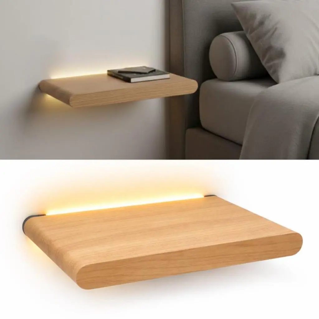 Estante Flotante 150cm De Largo Ovlo En Madera