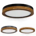 Tubo-A Plafón De Techo Madera 18x6cm Led 12w Vivo Color
